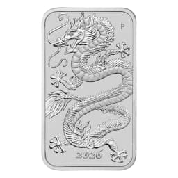 1 oz Dragon Rectangular Silver Coin 2026 — צד קדמי (תמונה ממוזערת)