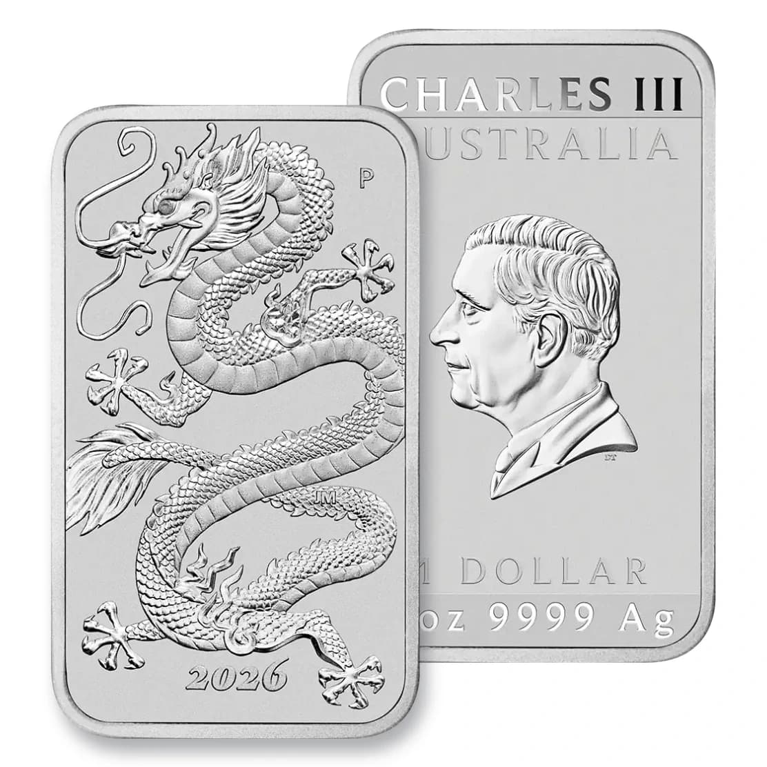 1 oz Dragon Rectangular Silver Coin 2026