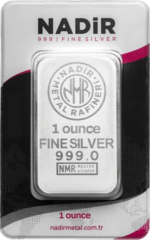 מטיל כסף 1 אונקיה .999 — Nadir Metal Rafineri