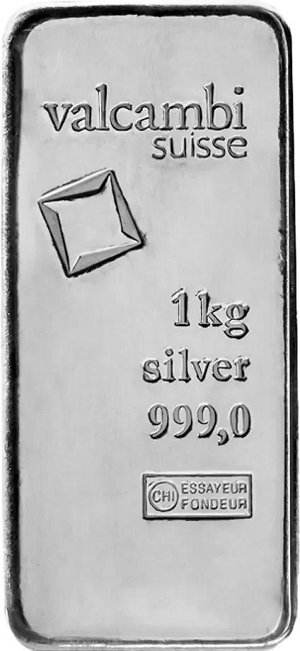 מטיל כסף 1 קילו .999 — Valcambi